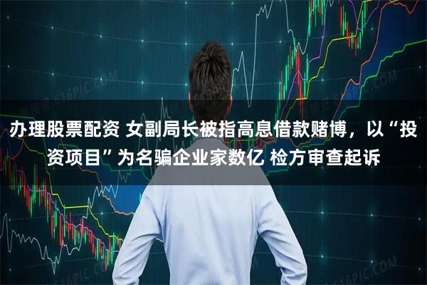 办理股票配资 女副局长被指高息借款赌博，以“投资项目”为名骗企业家数亿 检方审查起诉